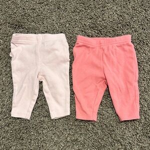Carter's Pink and Light Pink Baby Leggings